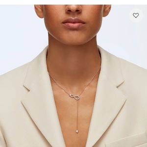 Swarovski Rose gold plated Infinity Y necklace